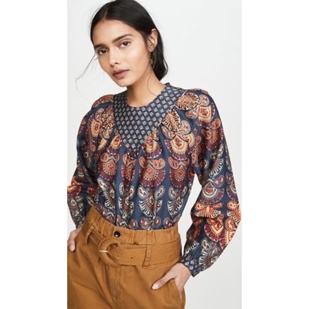 Warm Patterned Boho Blouse Size 0